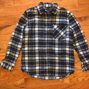 Plaid long sleeve button up